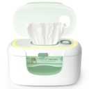 Momcozy New Baby Wipe Warmer, 100pcs Larger Capacity Wipe Dispenser, 10-Min Fast Heating with 4 Temperature Modes, Innovative Spring Design, Silicone & Top Seals,Quick Even Heating, 3-Level Nightlight (Green)