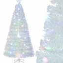 LED Snowflake Decor Pre-Lit Fiber Optic Christmas Tree - 210cm