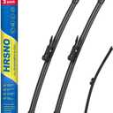 24"+22" Windshield Wipers With 15" Rear Wiper Blade Sets Automotive Replacement for Volvo XC90 2007-2010,Easy For Installation (Pack of 3)