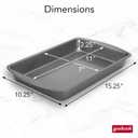 Good Cook Everyday Baking Pan with Scratch-Resistant Metal-Utensil Safe Nonstick, 7 x 11-Inch, Gray