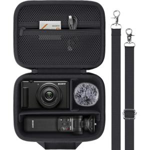 for Sony ZV-1F/ZV-1/ZV-1 II Vlog Digital Camera Hard Carrying Case,Compatible with Tripod(GP-VPT2BT),Microphone and Camera Accrssory(Black Case)