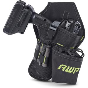 AWP Electrician Tool Pouch, Premium Professional Multi-Pocket Utility Bag Organizer, Durable Leather Work Pouch for Mens Tool Belts and Construction Jobs, 1LC-412-RL-3 AWP Electrician Tool Pouch, Premium Professional Multi-Pocket Utility Bag Organizer, Durable Leather Work Pouch for Mens Tool Belts and Construction Jobs, 1LC-412-RL-3