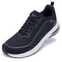 Autper Wide Toe Box Walking Sneakers Women Plantar Fasciitis Arch Support Running Tennis Comfortable Orthotic Shoes for Bunion Feet Pain Relief GreyBlack US7.5