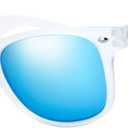 The Fresh Matte Frosted Frame Reflective Colored Mirror Lens Spring Temple Horn Rimmed Sunglasses Gift Box