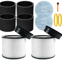 90304 Replacement Filter, 90107 dry filter, 90585 Foam Sleeve Compatible with shopvac filter 90304 90350 90333 90585, Fits Most 5 Gallon and Above Wet Dry Vacuum Cleaner (2+2+4+2+2+1)