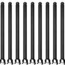 9 Pack Chain Link Fence Extension, 25.2'' Fence Extension Height, Galvanized Post Extender for Dogs and Privacy (1-3/8'') Black