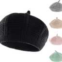 Baby Beret Hat Toddler Winter Knitted Beanie Cap Little Girls Stylish Warm Hat for 0~3 Years