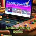 Huqjot Retro Gaming Console Stick with 20000+ Classic Games, 4K HDMI Plug and Play, Dual 2.4GHz Wireless Controllers, 23 Built-in Emulators (64GB)