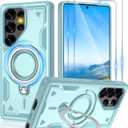 Gritup for Samsung Galaxy S25 Ultra Case:Compatible with MagSafe Function,Metal Kickstand+[HD Screen Protector2],Military Grade Drop Proof Protective Magnetic Case for Galaxy S25 Ultra,Baby Blue