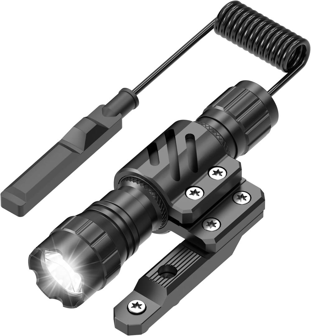 Feyachi Tactical Flashlight 1200 Lumen LED Weapon Light,Waterproof with Picatinny/M Lock Mount, Pressure Switch Included (M Lock Mounted)