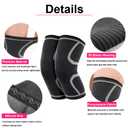Knee Braces for Knee Pain, 2 Pack Knee Pads Knee Sleeves Weightlifting Knee Compression Sleeve, Knee Support Knee Flex Wrap Knee Sleeves (X-Large, Black)