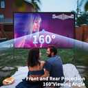 Projector Screen with Stand 120 Inch, 16:9 4K HD Portable Projector Screen Indoor Outdoor, Foldable Wrinkle-Free Movie Screen 160 Front Rear Projection Screen with Carry Bag for Home Movie
