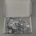 BLUE PANDA Fake Plastic Diamond Rings - 36-Pack, Silver Band, 1 x 1.5 in - Diamond Ring Party Favors & Bachelorette Party Accessories & Event Props