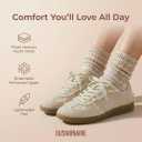 CUSHIONAIRE Belinda Womens Lace Detail Casual Sneakers Elegant Ribbon Lace-Up Shoes with Memory Foam (Gray, L)