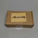 Alzassbg 6 Pack Matt Black and Gold Cabinet Pulls, 5 Inch(128mm) Hole Centers Half Moon Metal Drawer Pulls Kitchen Hardware Cabinet Handles AL3902MB-GB