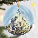 Nativity Christmas Ornaments, Dodosky 2.8in Ceramic Religious Ornament, Xmas Decor, Christmas Tree Ornaments, Xmas Decorations for Tree, Holiday Ornament, Gift Ideas, Christian Gifts, Religious Gifts
