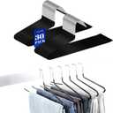 Pants Hangers 30 Pack Non Slip,Trouser/Blanket/Jeans Hangers for Closet Space Saving,Open Ended Pants Hanger Strong Durable (Black)