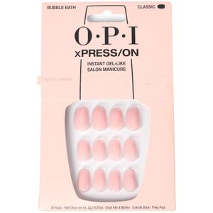 OPI xPRESS/ON Press on Nails | Short Round Classic, Long Almond & Coffin Shape Press-On Professional Nail Art Kit (Bubble Bath | Soft Nude Pink)