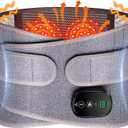 Lower Back Massager with Heat, Heating Pad for Back, Portable Waist Massage Belt with 3 Heat 3 Vibration, 5000mAh Battery, Adjustable Size, Touchscreen Control, Christmas Gifts for Mom Dad