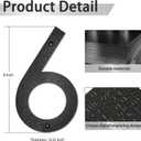 2 x 8 Inch House Numbers for Outside Modern | Large Floating Black House Numbers | Address Numbers/Door Garage Gate |911 Visibility Signage (6)
