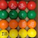 GOLDGE 20pcs Big Motivational Stress Balls 2.76 inches Bright Colors, Inspirational Stress Relief Balls, Encouraging PU Bulk Toys for Adults, Therapy Fidget Toys for Valentines Gifts & Anxiety Relief