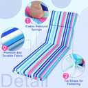 SmoothNovelty 2 Pcs Indoor Outdoor Chaise Lounge Cushions Sponge Bench Outdoor Furniture Chaise Cushions Patio Chair Furniture Replacement (Blue Stripes)