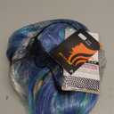 Mermaid Wig Ombre Blue Mixed Lilac Grey Wigs for Women Long Curly Wavy Middle Part Hair Colorful Wigs for Halloween Synthetic Wig(Blue and Grey)