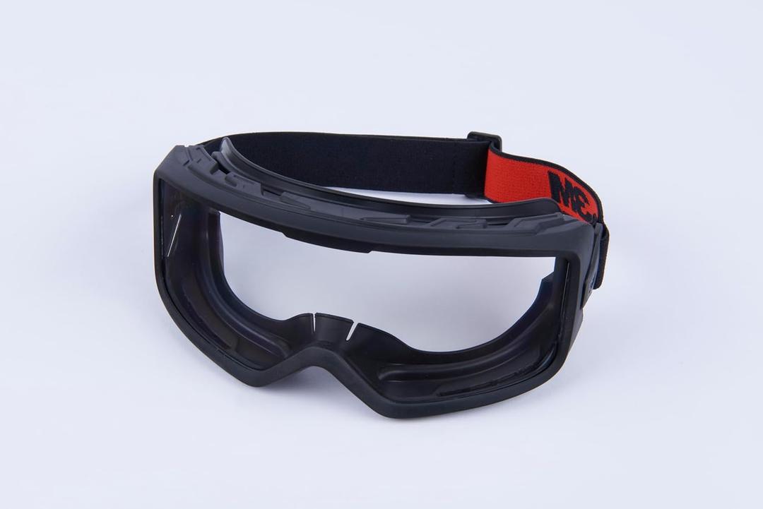 3M GoggleGear Eye Protective Goggle 3000 Series, Clear Scotchgard Anti-Fog/Anti-Scratch Lens, Premium Cloth Strap, TPV Shroud, 1 Pair, GG3301-SGAF, ANSI Z87.1, CSA Z94.3, D3 D4 Rating