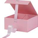 OEMVALATY Pink Gift Box,14x12x5 Inches Gift Boxes with Lids for Presents with Magnetic Closure and Ribbon for Wedding,Storage,Birthday