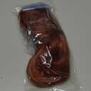 KooKaStyle Invisible Wire Hair Extensions Long Wavy Layered Synthetic Hair Extensions with Transparent Wire Adjustable Size 6 Secure Clips Auburn Hairpieces for Women 20 Inch (350/13#Auburn)