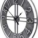 30 inch Large Wall Clock Decorative Solid Metal Retro Decor for Home Farmhouse Living Room