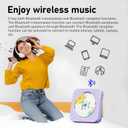 CD Player Portable Bluetooth 5.1 Desktop CD Player with HiFi Sound Speakers,Remote Control,Dust Cover,LED Display,Boombox FM Radio,USB/AUX for Home,Kids (Purple)
