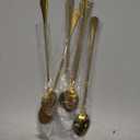 Long Handle Iced Tea Spoons, 6 Pcs 9.5-Inch Stainless Steel Dessert and Coffee Mixing Spoons for Milkshakes, Ice Cream, Cocktails, Cold Drinks (Oval)