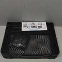 MSDADA Folding Grill Table, Height Adjustable Aluminum Table with Mesh Desktop and Mesh Bag, Portable Grill Table for Outdoor Camping, Picnic, Patio, Dining, BBQ, Party, Black, 23.615.7 inch