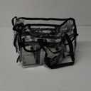 Professional Clear PVC Makeup Kits Organizer Make up Set Bag MUA Carry All Artist Transparent Vinyl Travel Cosmetic Bag with 6 External Pockets & Tissue Holder