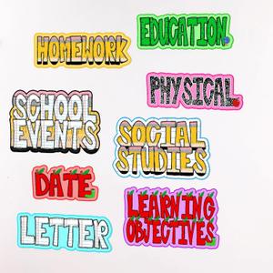 Personalized Letter Magnet Label for Whiteboard, Custom Text Classroom Label 14 Colors and 5 Design Option Gift for Teacher