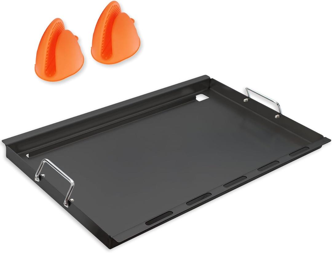 SafBbcue Full Size Griddle Inserts for Dyna Glo Grill Parts DGF493BNP DGF493PNP-D DGB494SPB DGB495SDP-D DGB495SPD DGH474CRP Flat Top Griddle for Dyna Glo DGF493BNP DGH474CRP, Carbon Steel