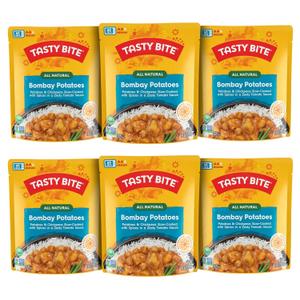 Tasty Bite Indian Bombay Potatoes, Microwaveable Ready to Eat Entre, 10 Ounce (Pack of 6)Best By 12/31/2023