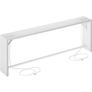 TIQLAB Sofa Table, 79''L x 9.1''W (1.2'' Thickness) Long Console Table Behind Couch, Entryway Table with Angled Metal Frame, Industrial Console Table, White, 79''L x 9.1''W x 31.5''H