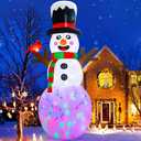AerWo 12FT Christmas Inflatable Outdoor Decoration, Giant Inflatable Snowman Outdoor Christmas Blow up Yard Decorations with LED Lights and Cardinal, Snowman Outdoor Christmas Decorations Yard Lawn