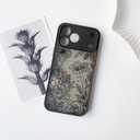 NITITOP Compatible for iPhone 17 Pro Case Cute Clear Flower - Black