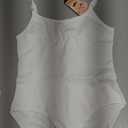 SHAPERMINT Bodysuit Women Shapewear - Tummy Control Body Suit for Women - Seamless Compression Slimming Shaping Bodysuit, White, Large