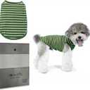 Dog Clothes, Stripe Dogs Shirts for Small & Medium Breeds, Pet Tank Top, Breathable Waffle Fabric Puppy Outfit, Shirt for Chihuahua, Yorkie, Dachshund, Corgi (Green, XLarge)