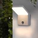 Motion Sensor Porch Light Outdoor Wall Mount Light Fixture White LED Wall Sconce IP54 Waterproof for Garage Front Door Patio House,3000K 18W 1800lm