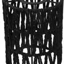 Oedema Rattan Lamp Shade Black Lamp Shade Woven Lampshade 5.9" Height, 4.52" Width, Cylinder Decor Lampshade