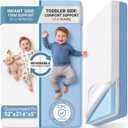 Baby Crib Mattress, Dual Sided Memory Foam 52x27.6x5 Inch, Blue, 52"L x 28"W x 5"Th