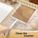 2 x Shower Squeegee for Glass Doors, Mirrors, Tile, Walls, Window & Table Crumb Sweeper All-Purpose Squeegee for Restaurant & Bathroom Cleaner Tool - 9.6" White