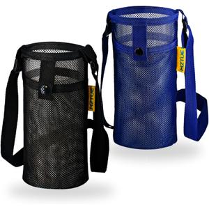 Water Bottle Holder with Strap, Premium Water Bottle Carrier with Strap Easy Clean, Light Water Bottle Carrier Bag, Water Bottle Holder with Pocket for Hiking, Walking, Travel