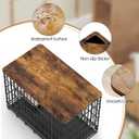 Dog Crate Topper for 30'' Dog Cage, Dog Kennel Topper Wood Countertop, Dog Crate Table Top (Crate Not Include)