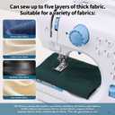 Mini Sewing Machine for Beginners & Kids with Extension Table, Portable | 12 Built-in Stitch Patterns, 2-Speed Foot Pedal, Upgrade Sewing Kit, Perfect for Teaching Daughter & Grandaughter to Sew